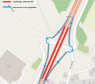 Wystąpią utrudnienia w ruchu na S51 Węźle Stawiguda