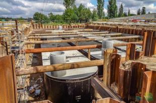 Nietypowy zbiornik retencyjny powstaje w ramach przebudowy ul. Towarowej