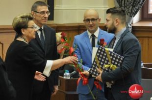 Radni podziękowali koszykarzom Stomilu za sukcesy