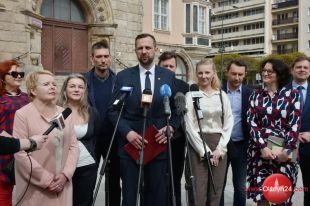 Kandydat na prezydenta Olsztyna Robert Szewczyk dziękuje i apeluje o głosowanie w II turze wyborów