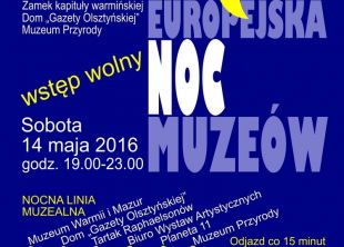 Olsztyńskie instytucje kultury i galerie zapraszają na Noc Muzeów