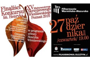 Laureaci 15. Międzynarodowego Konkursu Skrzypcowego im. Henryka Wieniawskiego wystąpią w olsztyńskiej filharmonii