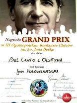 Kolejne Grand Prix dla „Bel Canto”