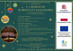 Olsztyńskie Towarzystwo Muzyczne zaprasza na V Chóralne Warsztaty Kolędowe