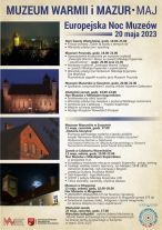 Noc Muzeów w Muzeum Warmii i Mazur i jego oddziałach w tym roku odbędzie się w dwóch terminach