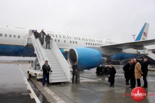 Sekretarz stanu USA Mike Pompeo wylądował w Porcie Lotniczym Olsztyn-Mazury