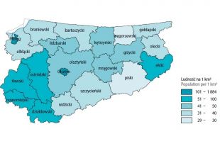 Systematycznie przybywa mieszkańców powiatu olsztyńskiego