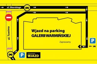 Dojazd do Galerii Warmińskiej od ul. Tuwima zostaje po staremu