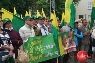 Pikieta w obronie ogródków działkowych