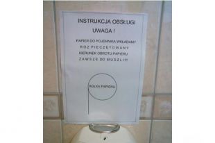 Instrukcja obsługi papieru toaletowego