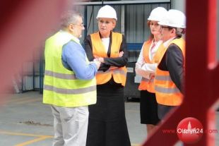 Urszula Pasławska z wizytą w Szczytnie