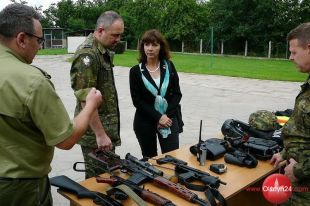 Oficer łącznikowy z Niemiec z wizytą w Warmińsko-Mazurskim Oddziale SG