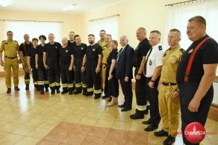 Strażacy z Obwodu Rówieńskiego szkolą się u warmińsko-mazurskich kolegów po fachu