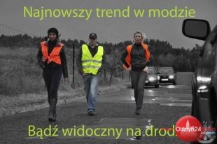 Z odblaskiem, jak na wybiegu mody